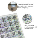 108 Adhesive labels hologram seals of guarantee and safety QR