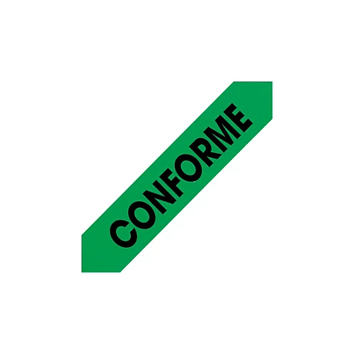 6 Silent Polypropylen-Klebe-Signalband Konform/Nicht konform