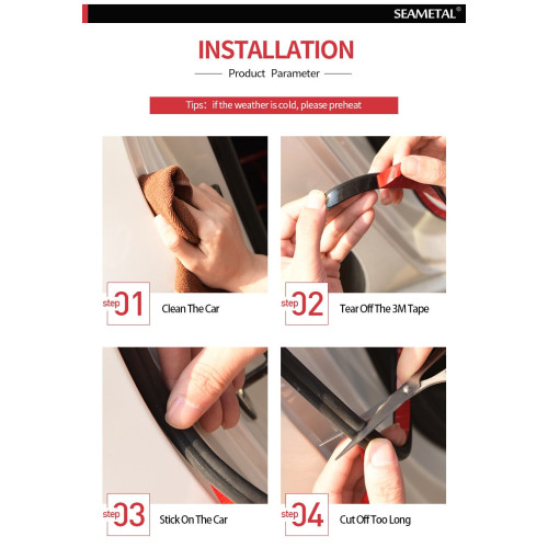 4M Guarnizione in gomma adesiva universale auto a "B" per