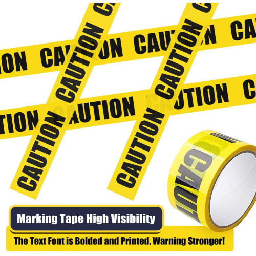 Warnklebeband gelb/schwarz mit Aufdruck "CAUTION" für