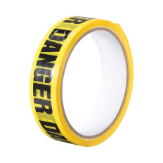 Obras de construcción con cinta de advertencia amarilla / negra