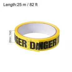 Ruban d'avertissement jaune/noir chantiers avec inscription 2