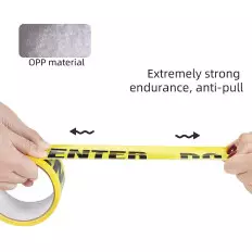 Ruban d'avertissement jaune/noir pour chantiers de construction 2