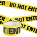 Gelb/schwarzes Warnband Baustellen mit "DO NOT ENTER"