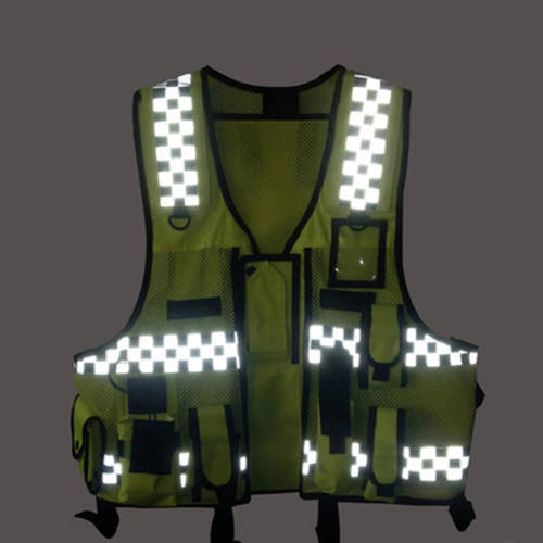 Nastro riflettente blu/silver a scacchi da cucire 50mm x 2 MT