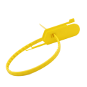 Tamper-evident plastic security seals with adjustable strap and