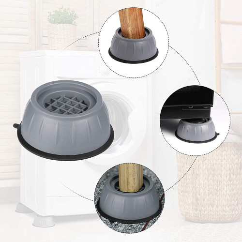 4 pies de lavadora de goma dura antideslizante y antivibración