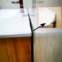Silicone double-sided drip protection strip for shower and