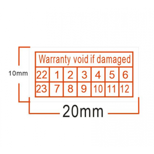 100 Adhesive anti-tampering labels - 10x20mm