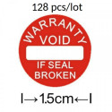 Etiquettes autocollantes à témoin d'intégrité avec cachet de