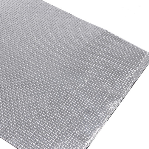Thermal adhesive panel in fabric and reflective aluminum heat