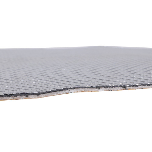 Thermal adhesive panel in fabric and reflective aluminum heat