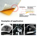 Thermal adhesive panel in fabric and reflective aluminum heat