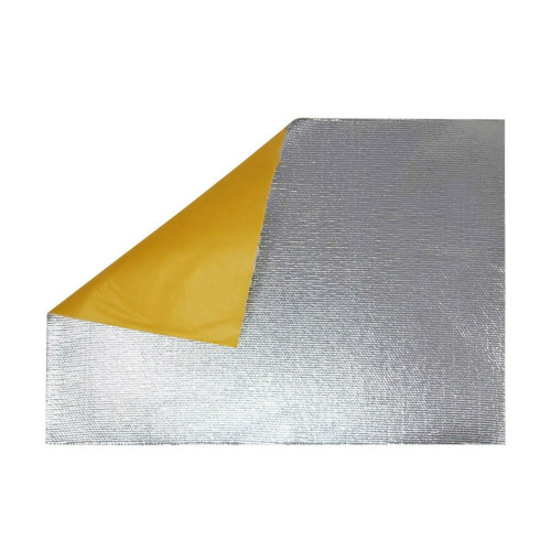 Thermal adhesive panel in fabric and reflective aluminum heat
