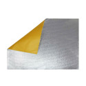 Thermal adhesive panel in fabric and reflective aluminum heat