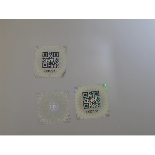 108 Adhesive labels hologram seals of guarantee and safety QR