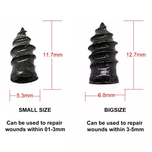 Rubber nails for quick tire repair 8 pieces Best Price, shop