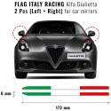 Tricolor Italy adhesive stripes for Alfa Romeo Giulia mirrors