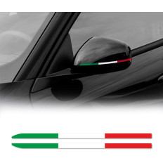 Bandes adhésives tricolores Italie pour rétroviseurs Alfa Romeo 2