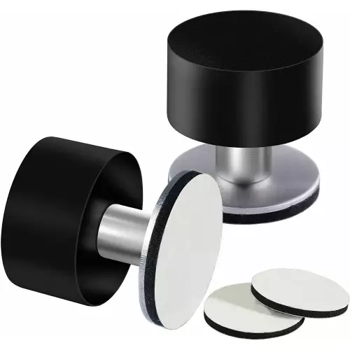 Fermaporta, blocca Porte da Pavimento in Acciaio Inox e Gomma