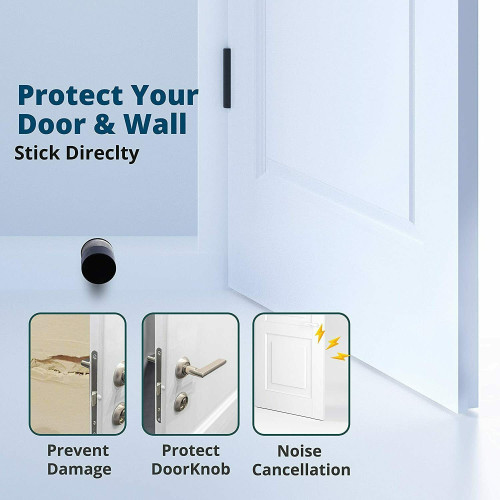 Door stopper, floor mount in stainless steel with anti-scratch