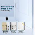 Door stopper, floor mount in stainless steel with anti-scratch