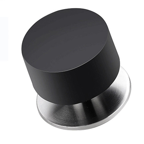 Door stopper, floor mount in stainless steel with anti-scratch