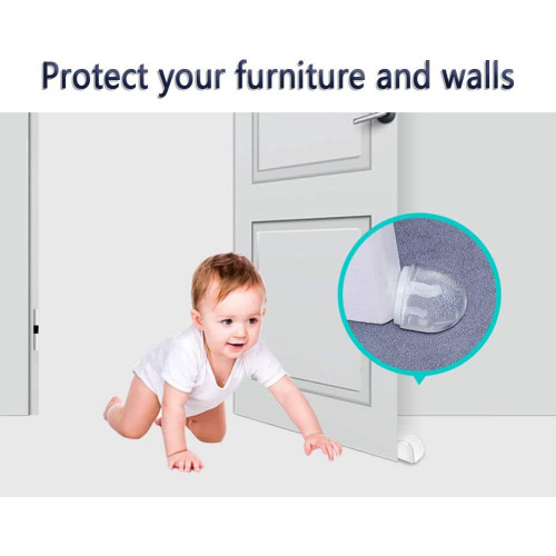 Butées de porte de sol transparentes autocollantes protection