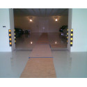 Black and yellow Chevron reflective rubber corner protector for