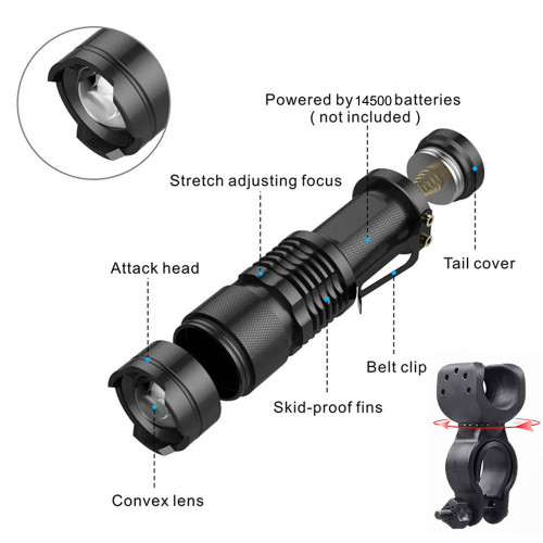 7 Watt 3000 Lumen Fahrrad Fackel Modus Q5