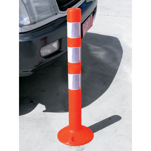 Pólo de cone refletor de plástico laranja para sinalização