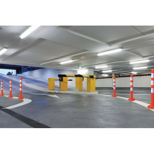 Palo cono rifrangente per segnalazione in plastica arancione