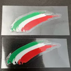 Autocollants drapeau Italie différents modèles réfléchissants 2