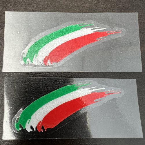 Pegatinas bandera Italia varios modelos reflectantes Mejor