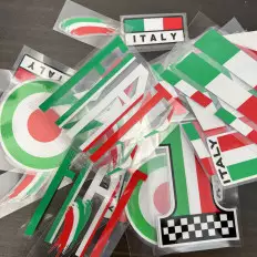 Italy Flag Stickers Various Models Reflective Best Price, shop