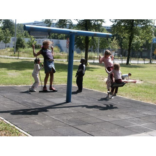 Baldosas entrelazadas antitrauma en caucho sintético 40 x 40 cm