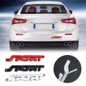 Placa adesiva escrita "SPORT" em relevo de metal 3D Melhor
