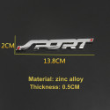 Placa adesiva escrita "SPORT" em relevo de metal 3D Melhor