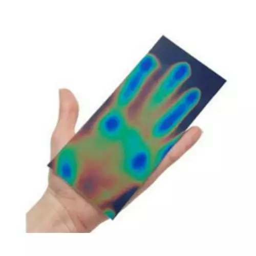 Feuille adhésive thermochromique à cristaux liquides qui change