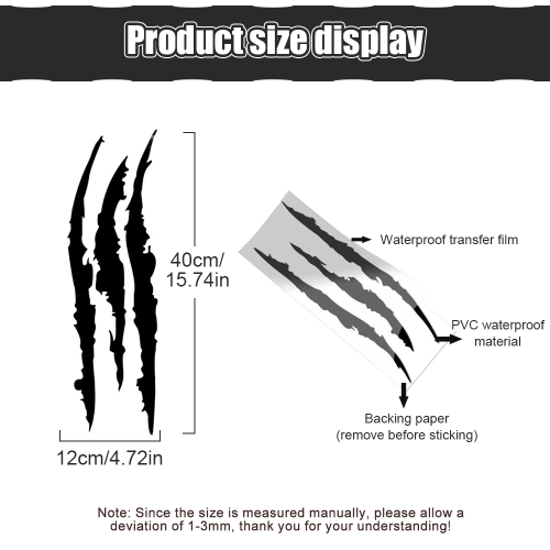 Kit adesivi rifrangenti alta visibilità "artiglio" per fanali