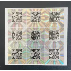 90 Etiquettes adhésives 50mm sceaux hologrammes de...