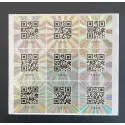 90 Etiquettes adhésives 50mm sceaux hologrammes de garantie et de sécurité QR CODE