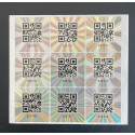 90 Klebeetiketten 50mm Hologramm-Siegel für Garantie und Sicherheit QR CODE