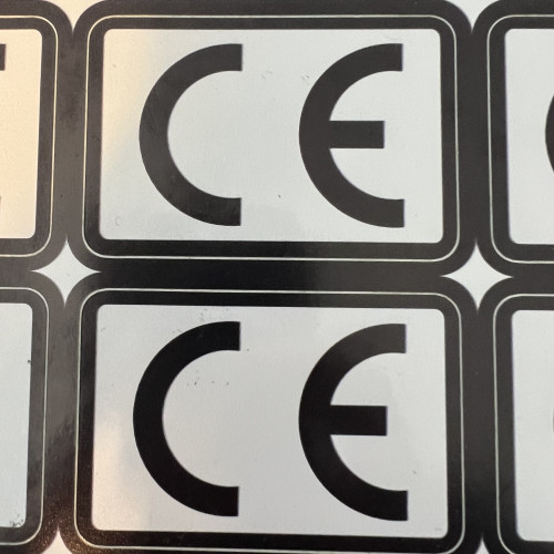 CE marking labels European conformity with permanent adhesive