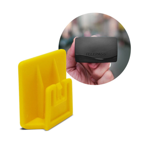 Clip for Telepass 2019 removable fixing system 3 x 3 cm yellow