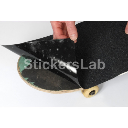 Folha adesiva antiderrapante preta para skate e prancha - 230mm