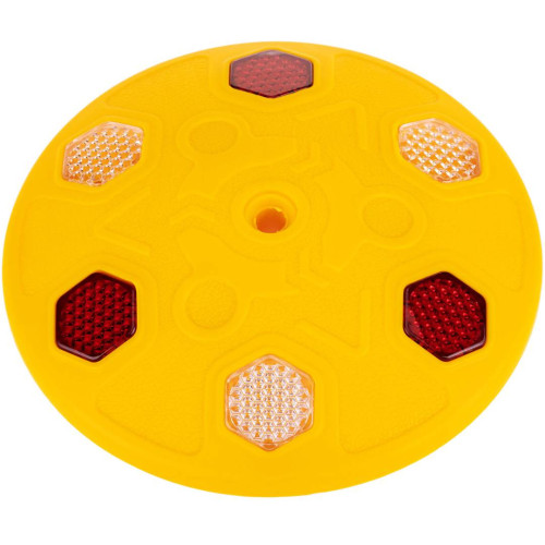 Catadióptrico reflectante vial amarillo 140x140x20mm Mejor