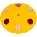 Catadióptrico reflectante vial amarillo 140x140x20mm Mejor