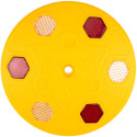 Catadióptrico reflectante vial amarillo 140x140x20mm Mejor