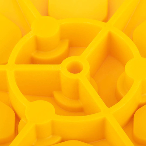 Catadióptrico reflectante vial amarillo 140x140x20mm Mejor